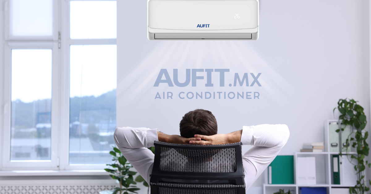 Minisplit inverter aufit.mx confort real Minisplit AUFIT inverter instalado en pared dando confot